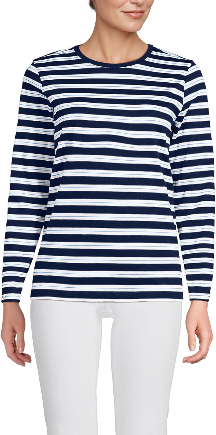 Loose-Fit Cotton Long-Sleeve Crewneck T-Shirt