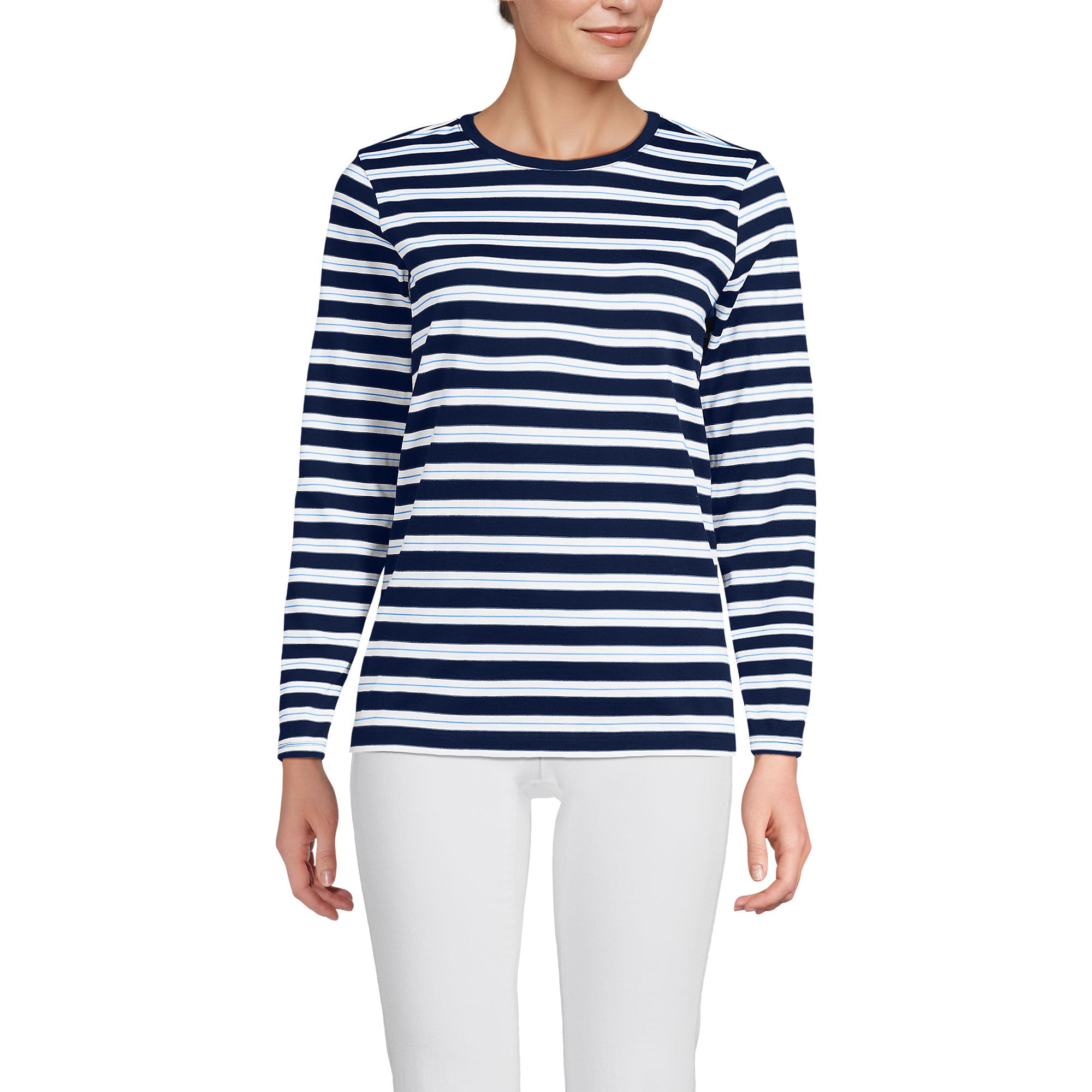 Loose-Fit Cotton Long-Sleeve Crewneck T-Shirt