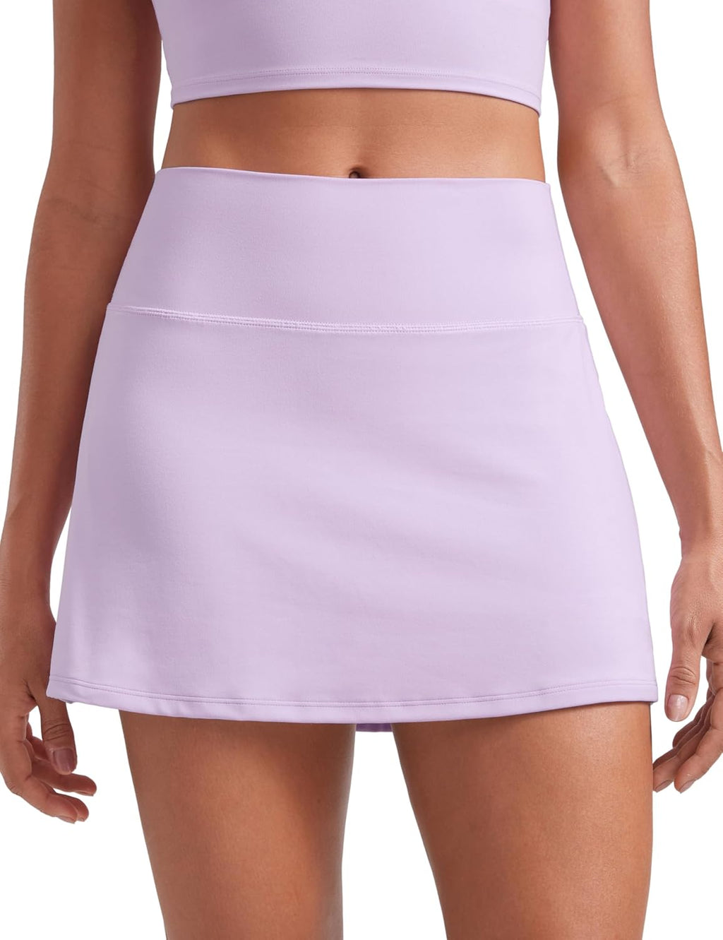 High-Waisted Tennis Skirt with Lining and Built-in Pockets
