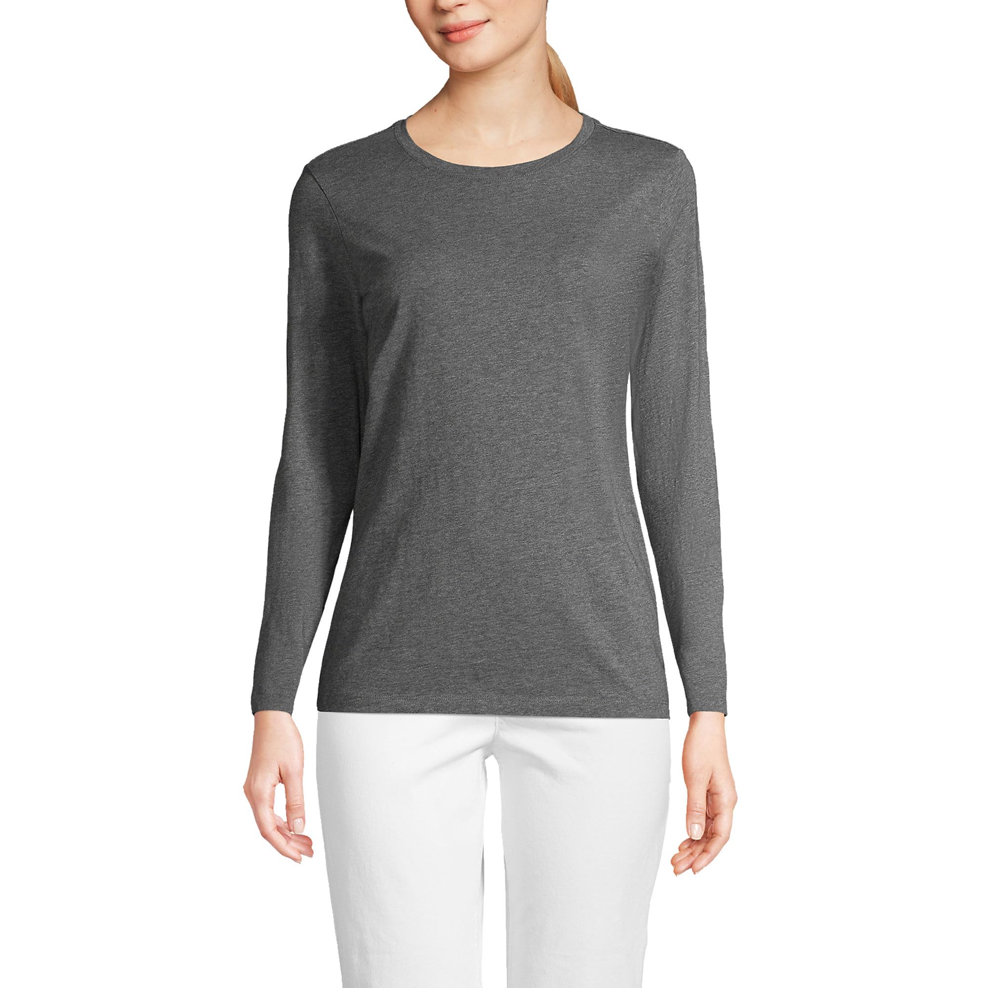 Loose-Fit Cotton Long-Sleeve Crewneck T-Shirt