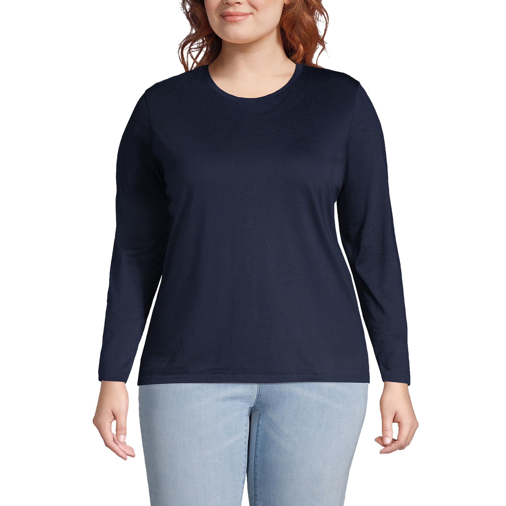 Loose-Fit Cotton Long-Sleeve Crewneck T-Shirt