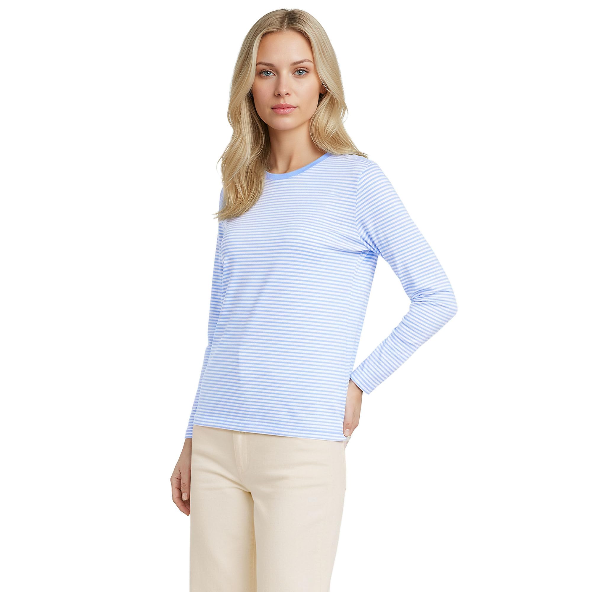 Loose-Fit Cotton Long-Sleeve Crewneck T-Shirt