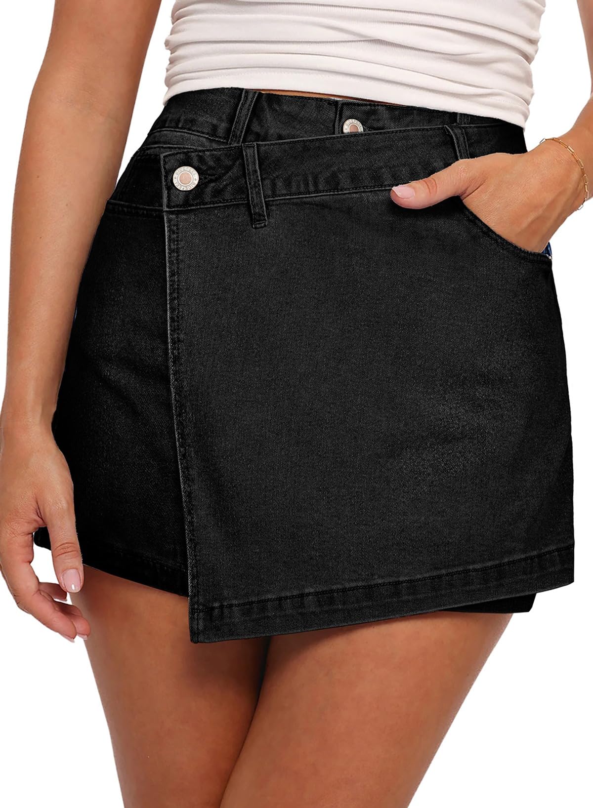 High-waisted Denim Skirt