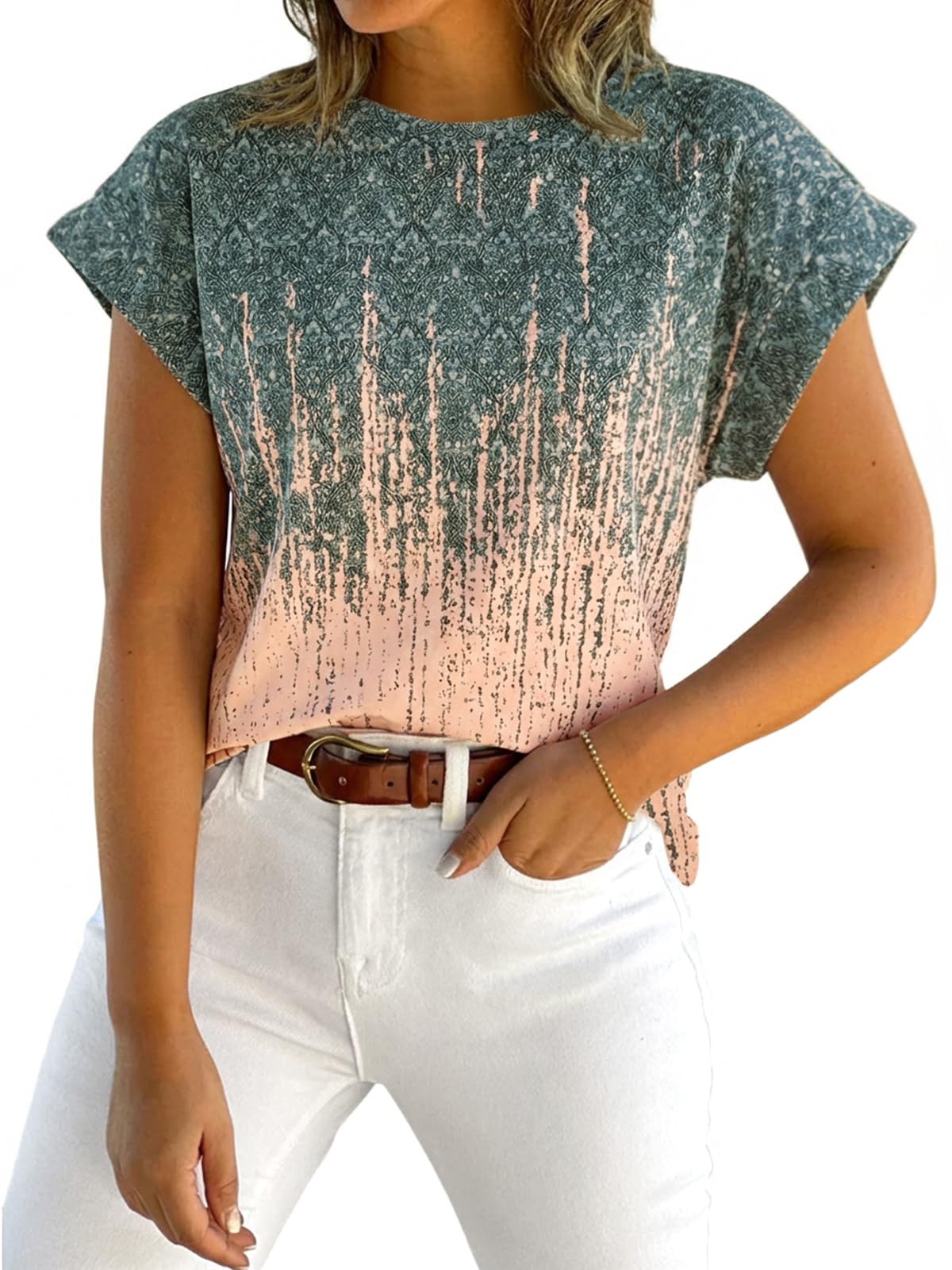 Short-Sleeve Vest — Casual, Loose-Fit Basic T-Shirt
