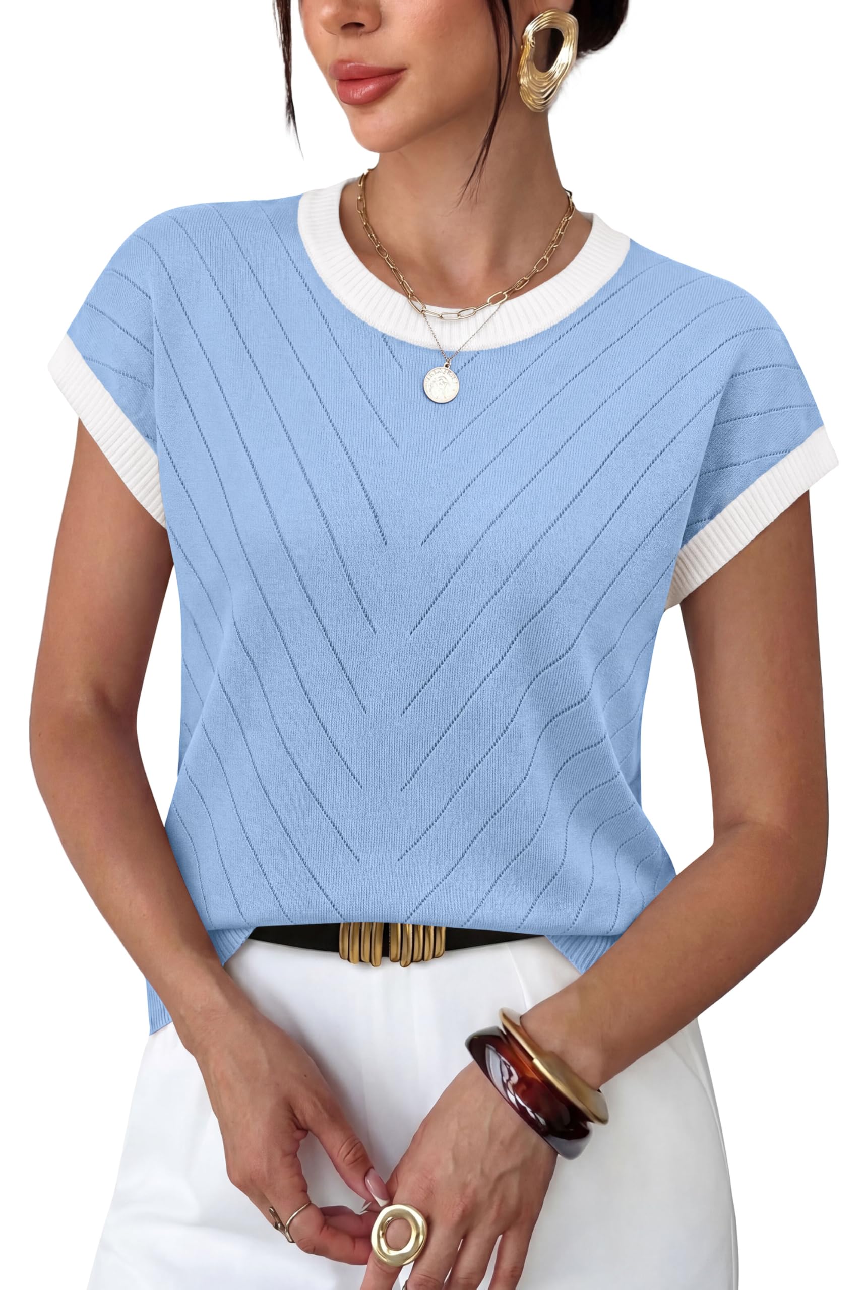 Short-sleeve Knit Top