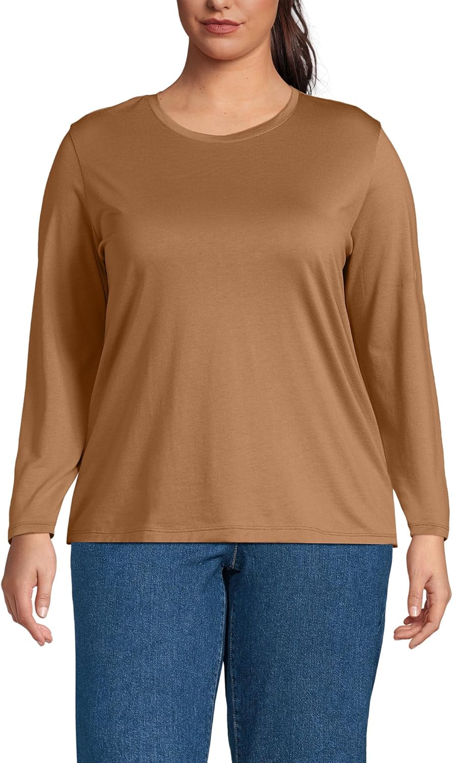 Loose-Fit Cotton Long-Sleeve Crewneck T-Shirt