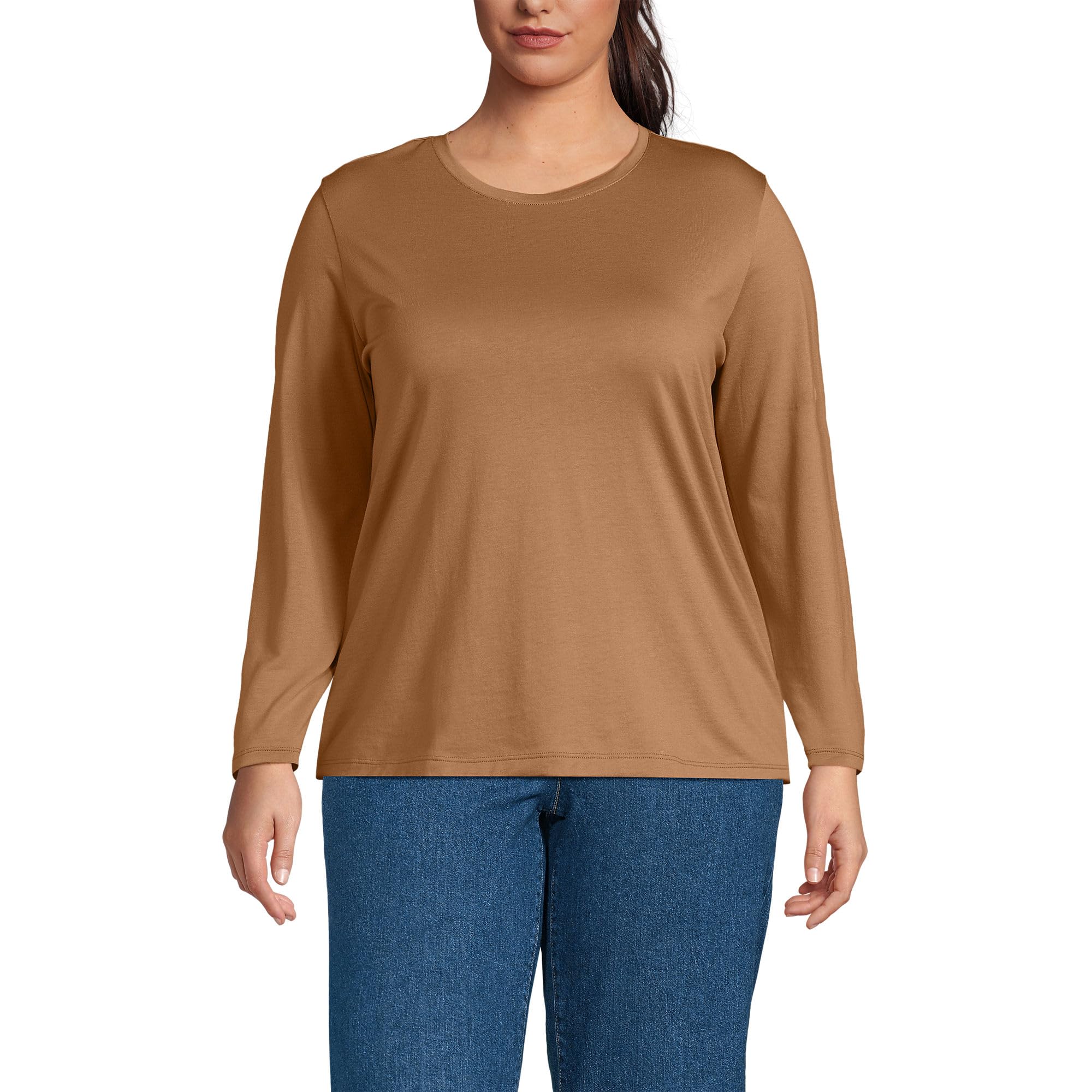 Loose-Fit Cotton Long-Sleeve Crewneck T-Shirt
