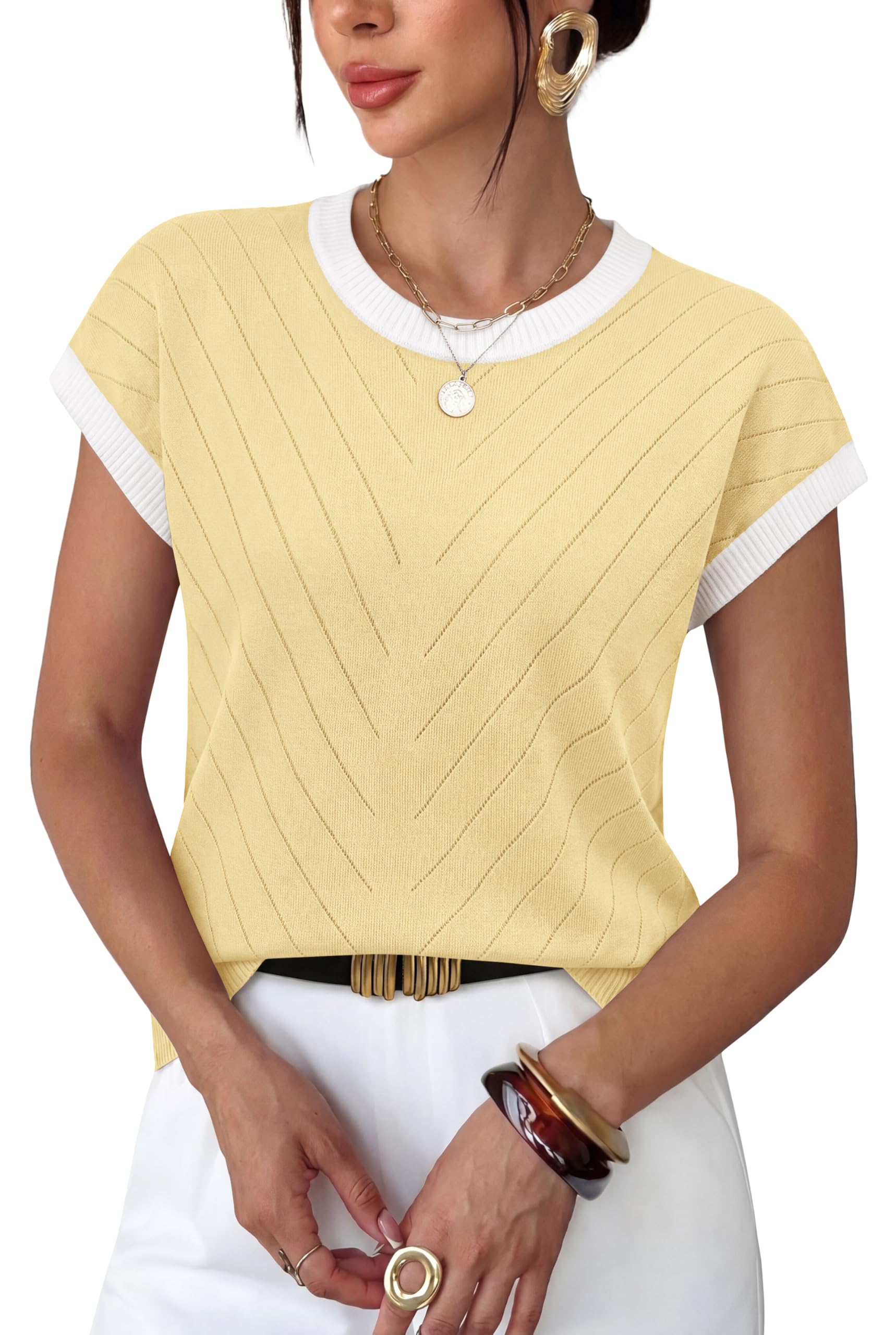 Short-sleeve Knit Top
