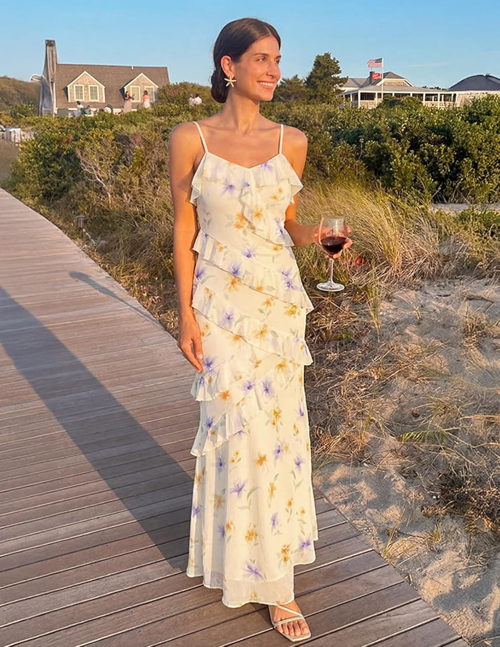 Women's Printed Dress — Cocktail Maxi Dress