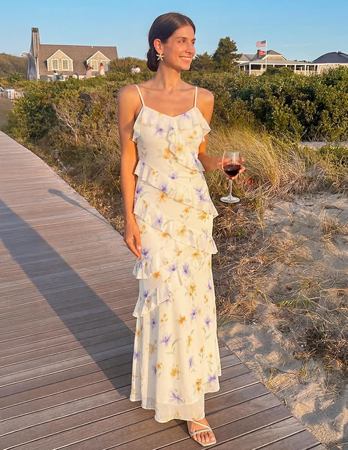 Women's Printed Dress — Cocktail Maxi Dress