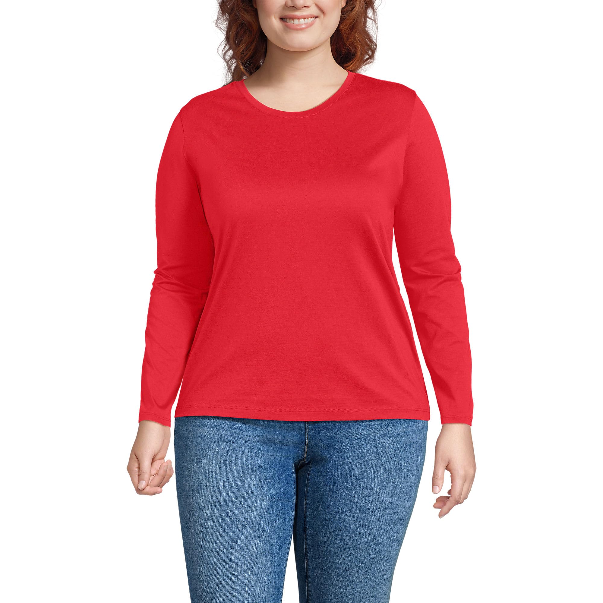 Loose-Fit Cotton Long-Sleeve Crewneck T-Shirt