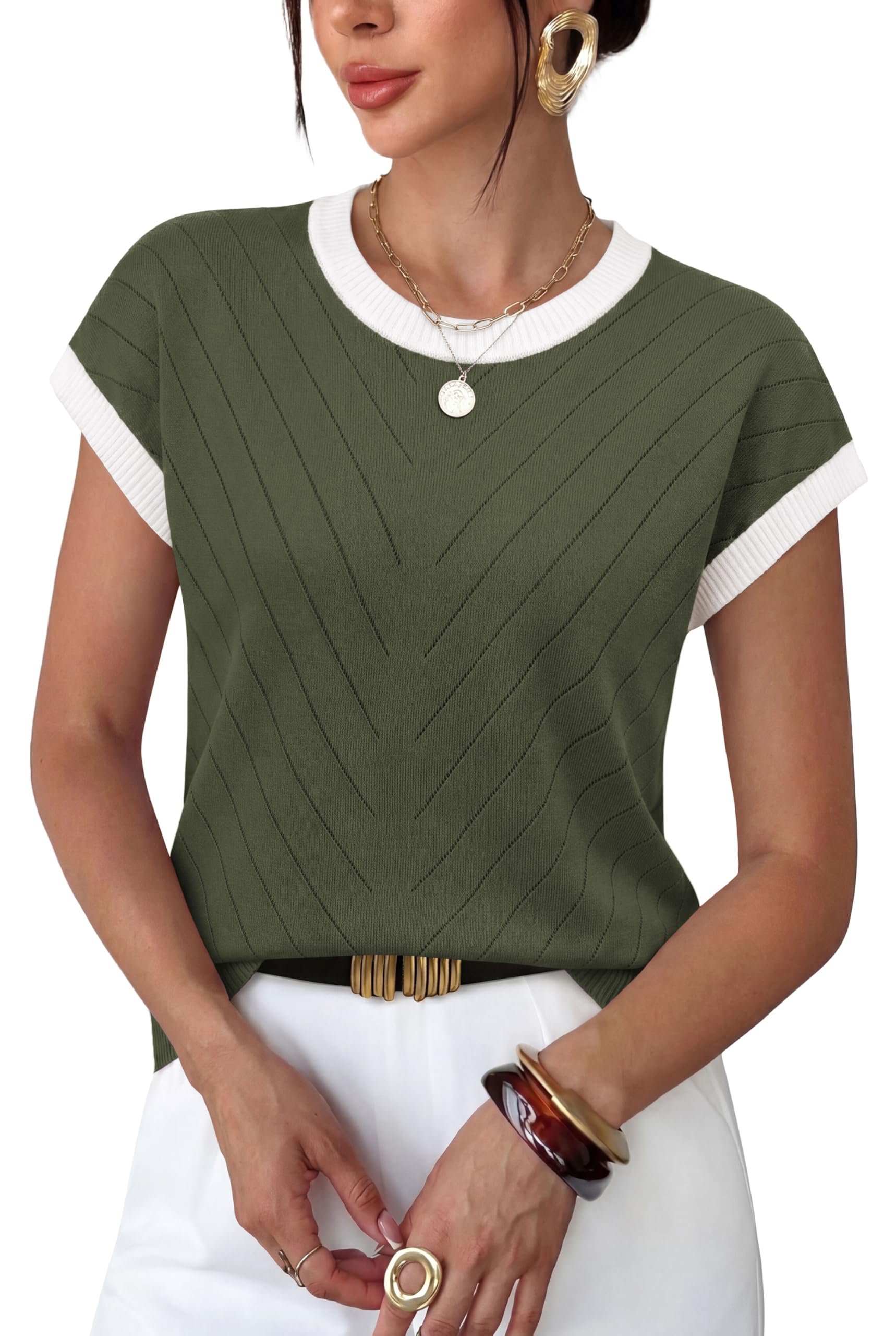 Short-sleeve Knit Top
