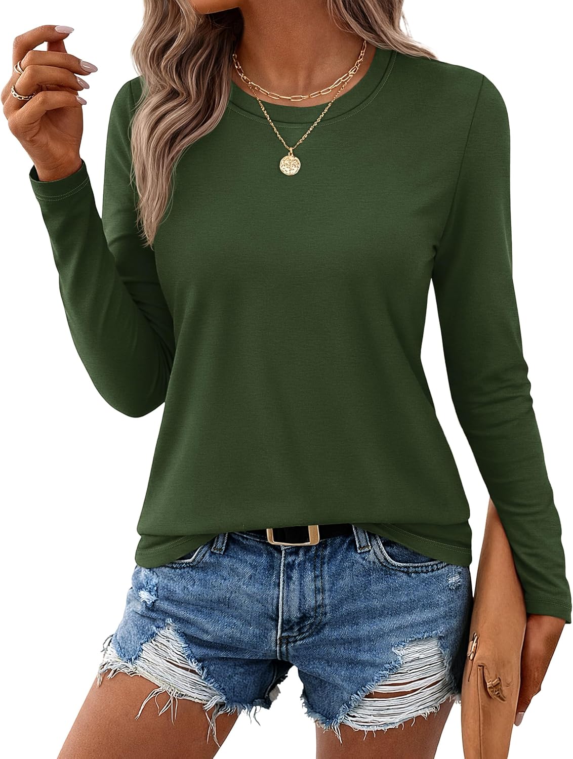 Pure Cotton Long-Sleeve T-Shirt