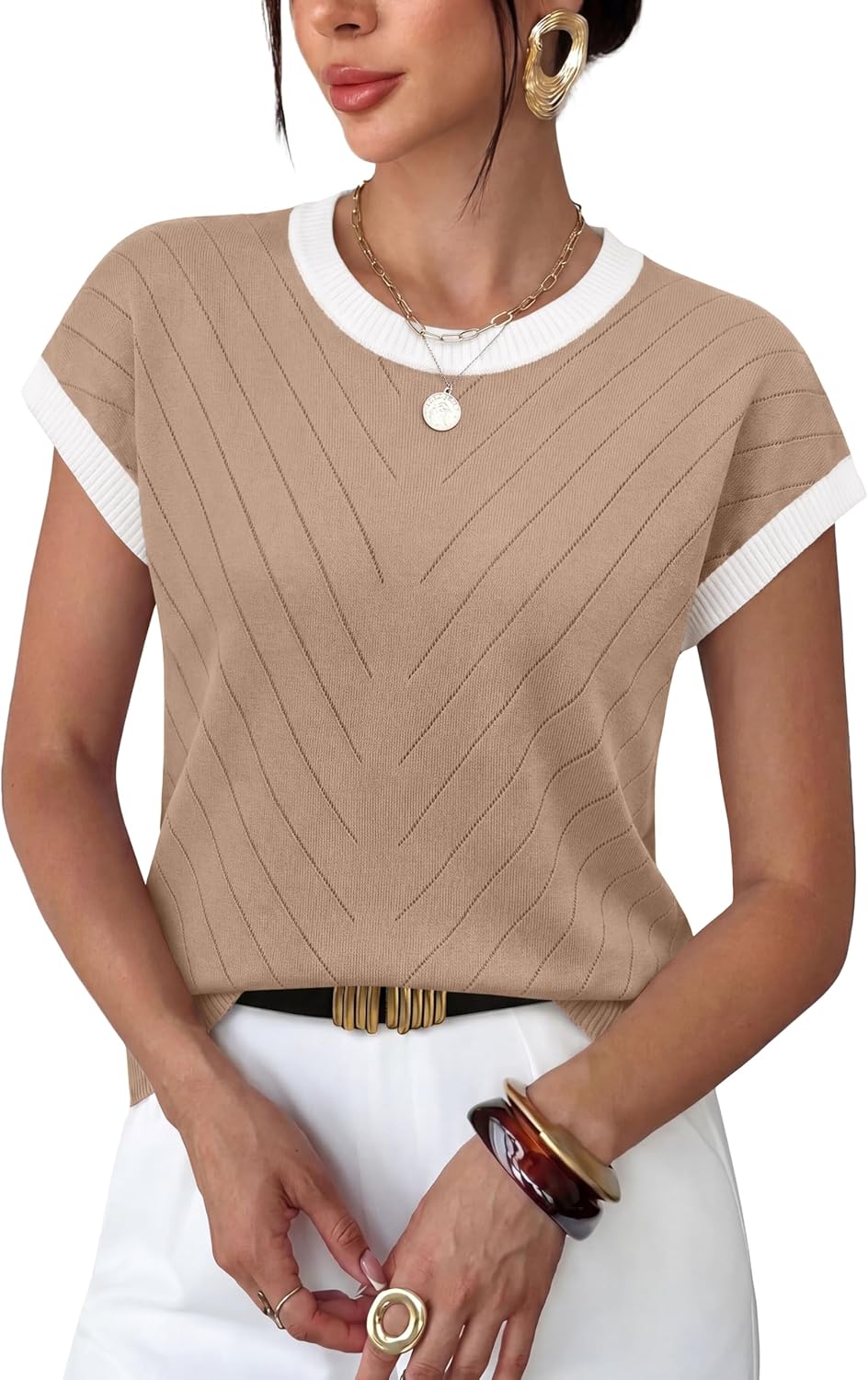 Short-sleeve Knit Top