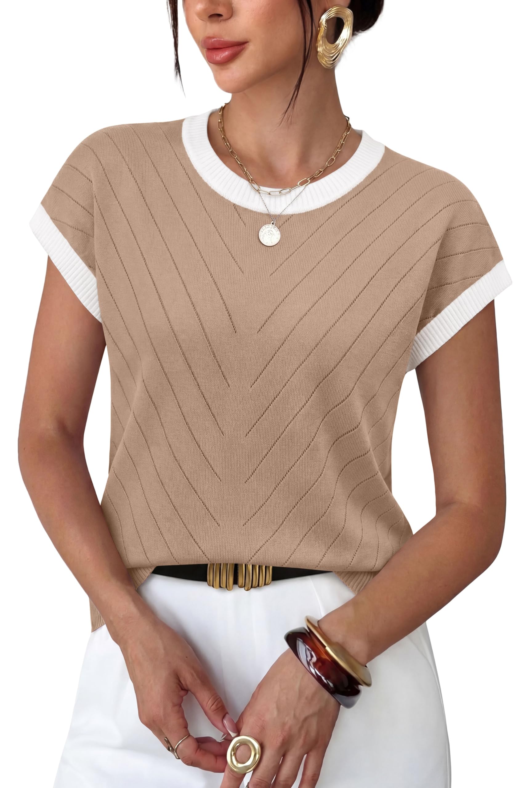Short-sleeve Knit Top