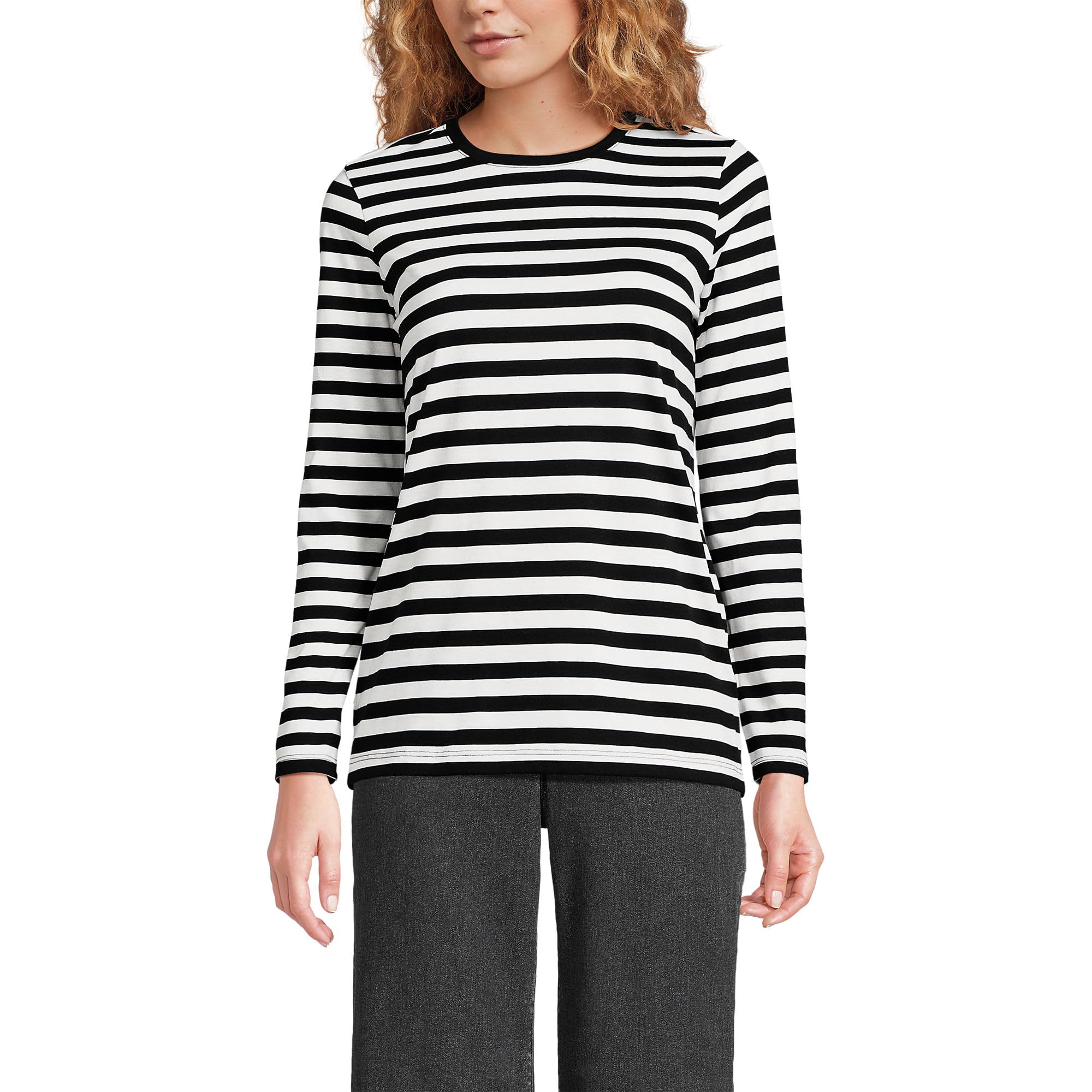 Loose-Fit Cotton Long-Sleeve Crewneck T-Shirt