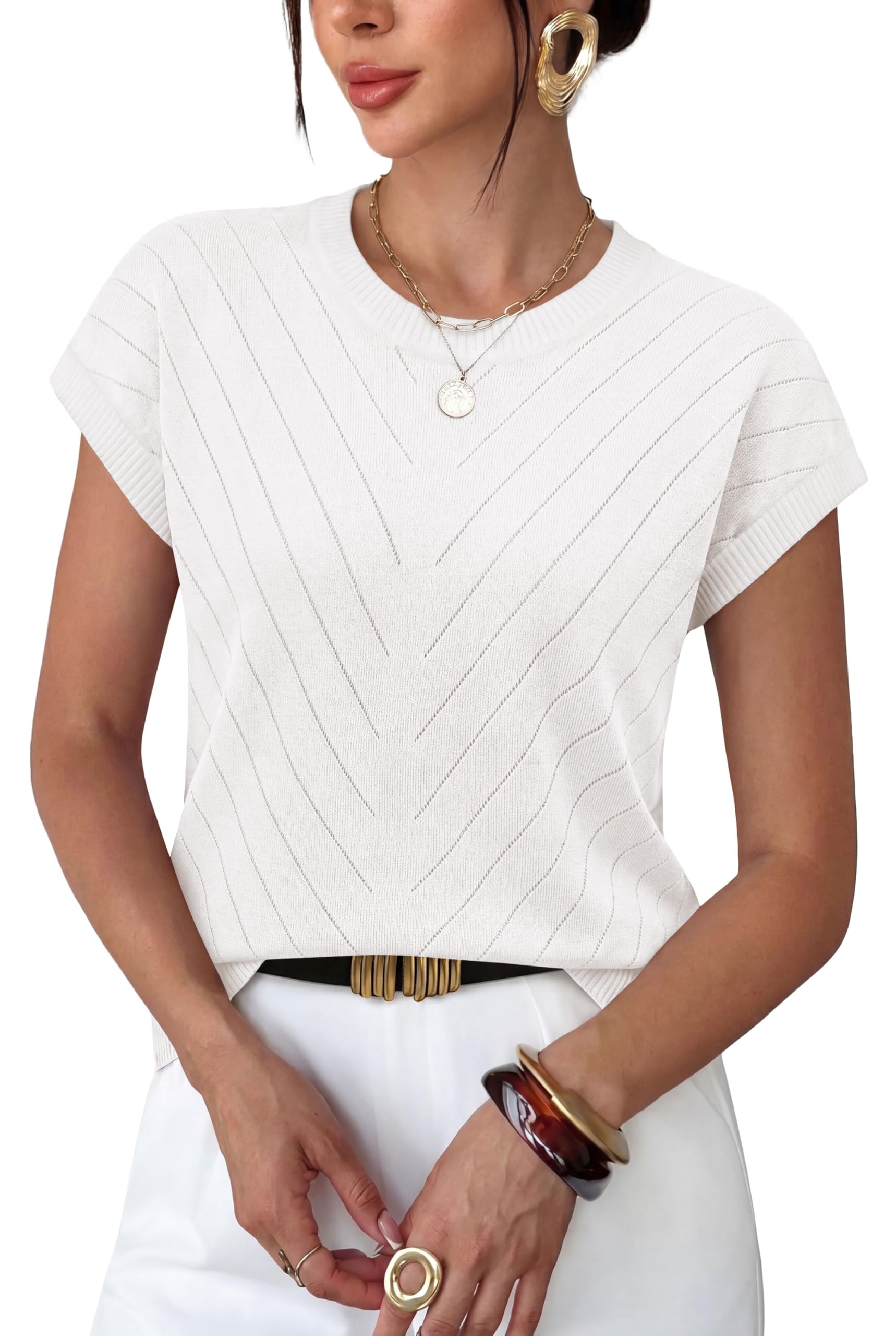 Short-sleeve Knit Top