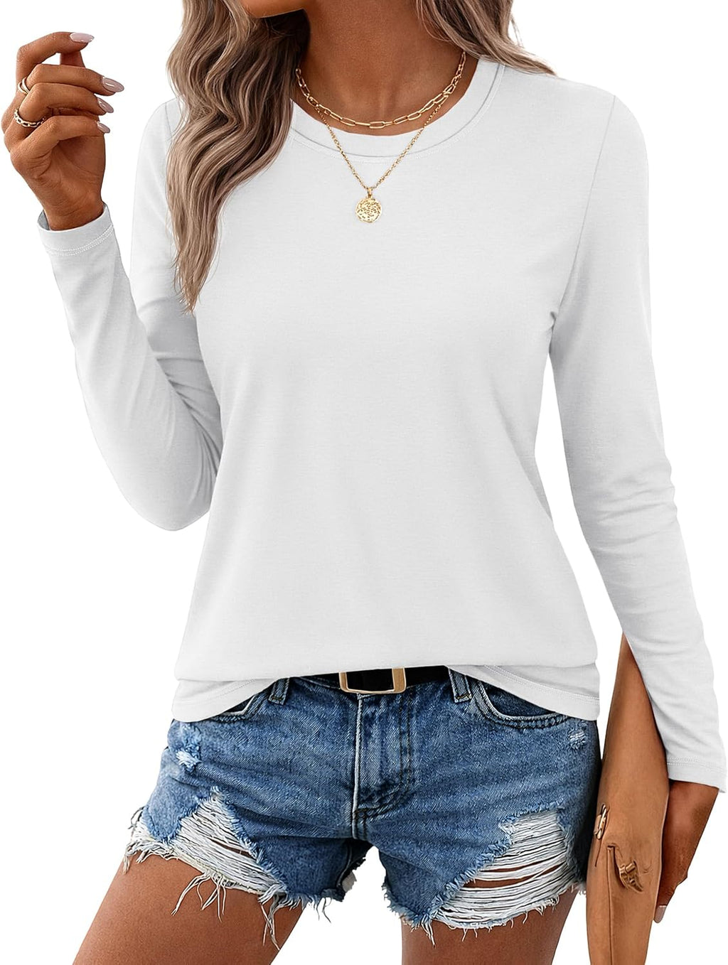 Pure Cotton Long-Sleeve T-Shirt