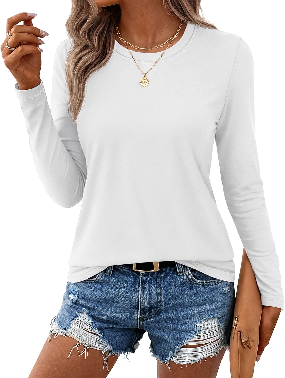 Pure Cotton Long-Sleeve T-Shirt