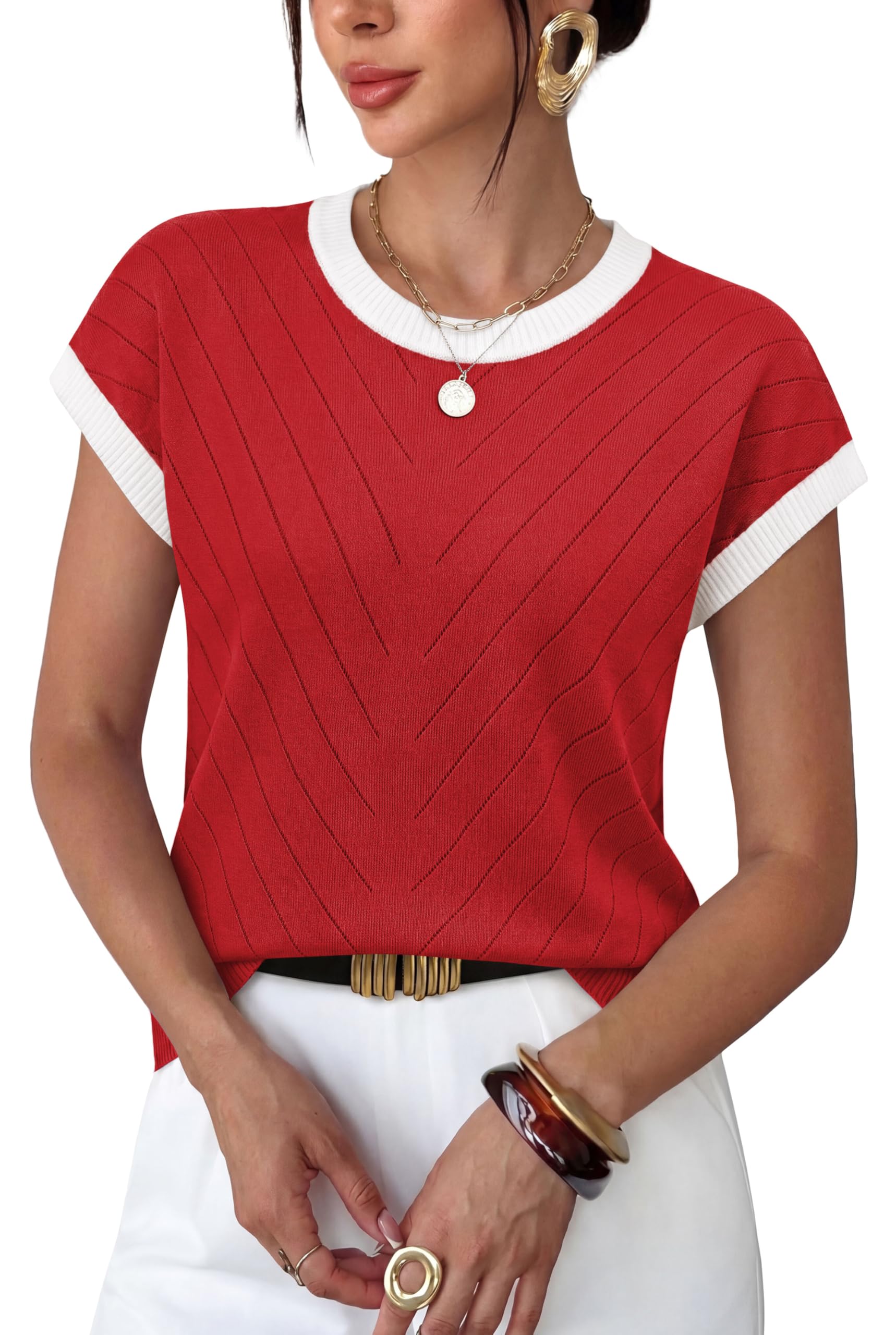 Short-sleeve Knit Top