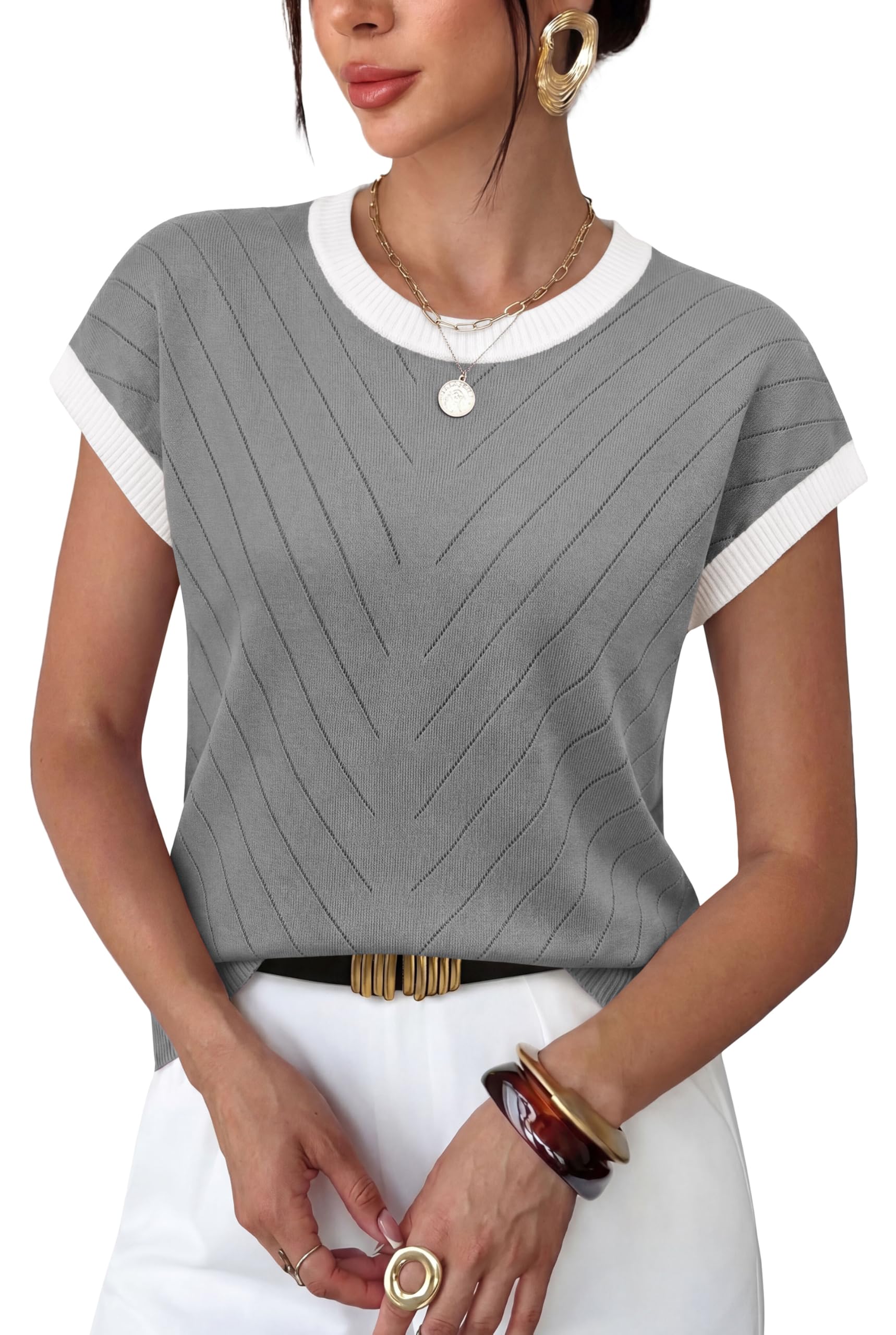 Short-sleeve Knit Top