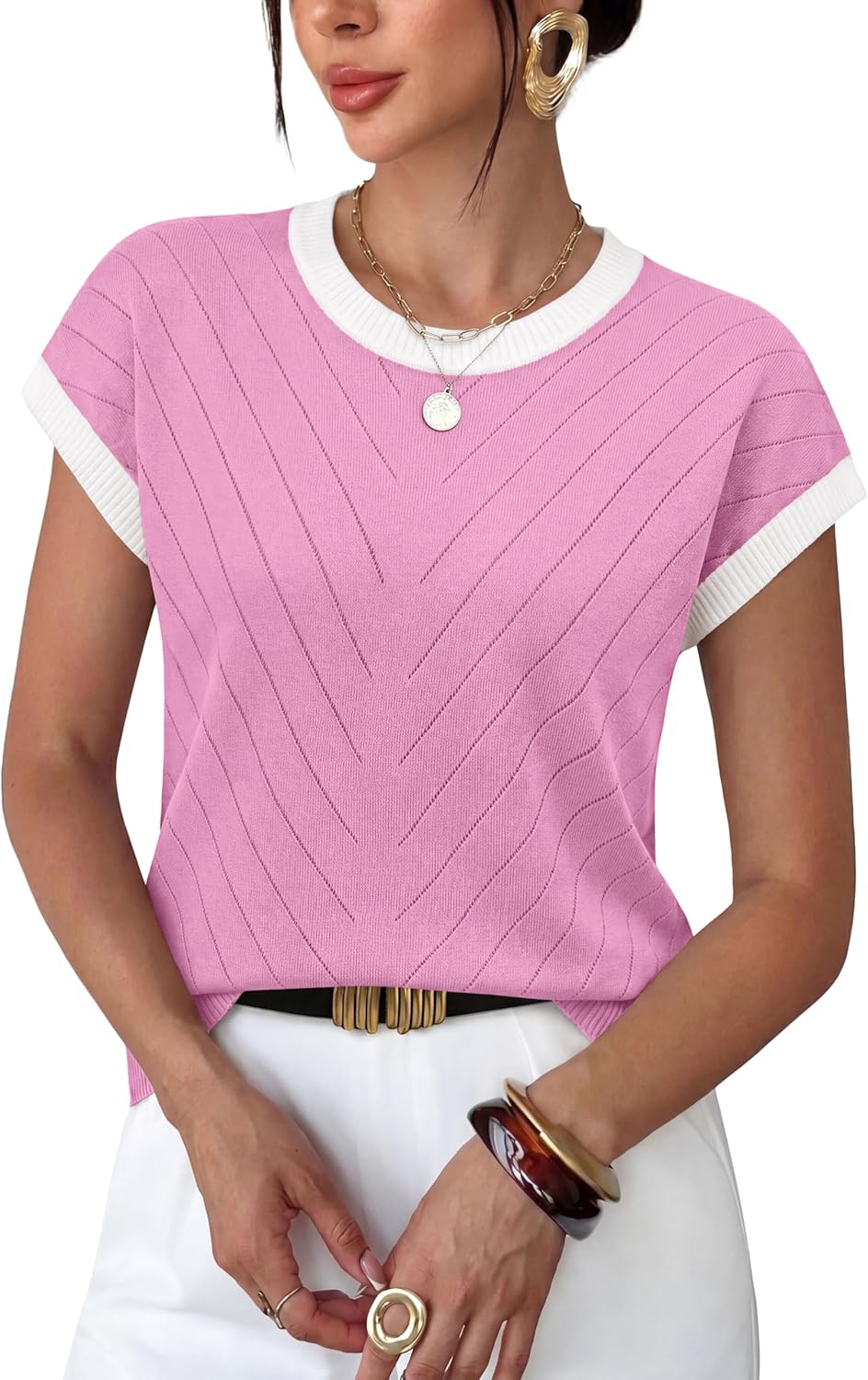 Short-sleeve Knit Top
