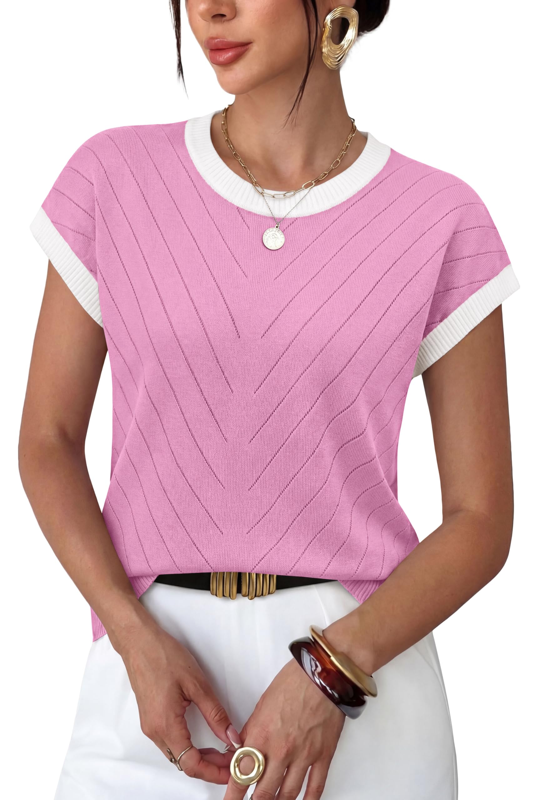 Short-sleeve Knit Top