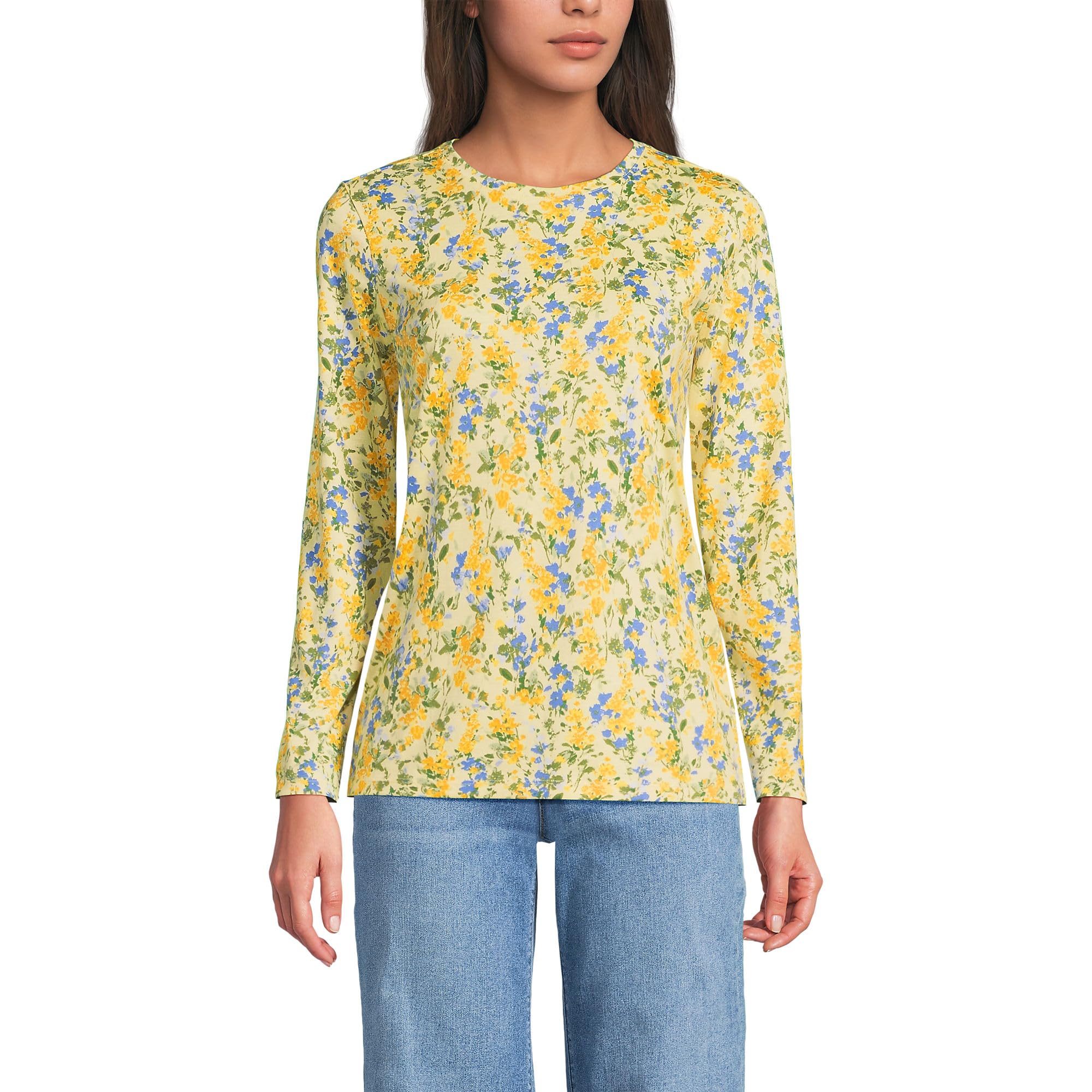 Loose-Fit Cotton Long-Sleeve Crewneck T-Shirt
