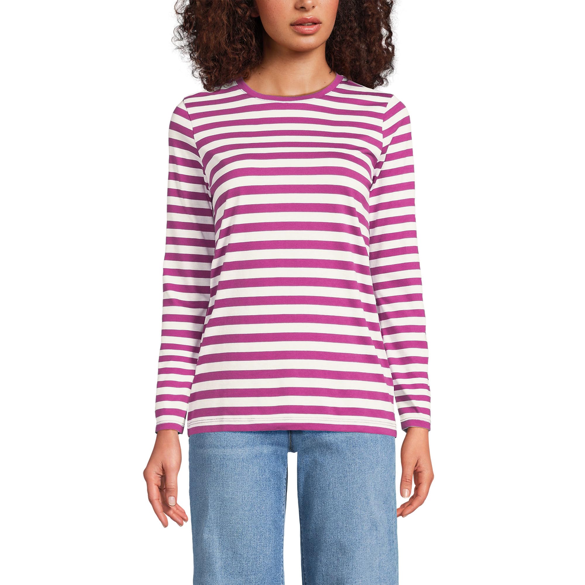 Loose-Fit Cotton Long-Sleeve Crewneck T-Shirt