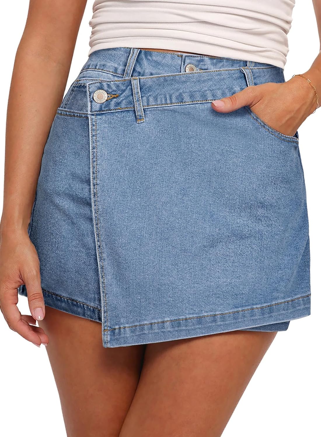 High-waisted Denim Skirt