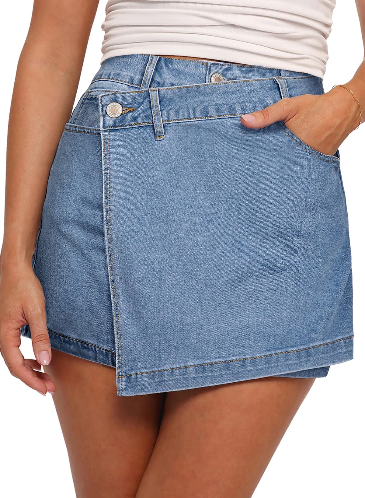 High-waisted Denim Skirt