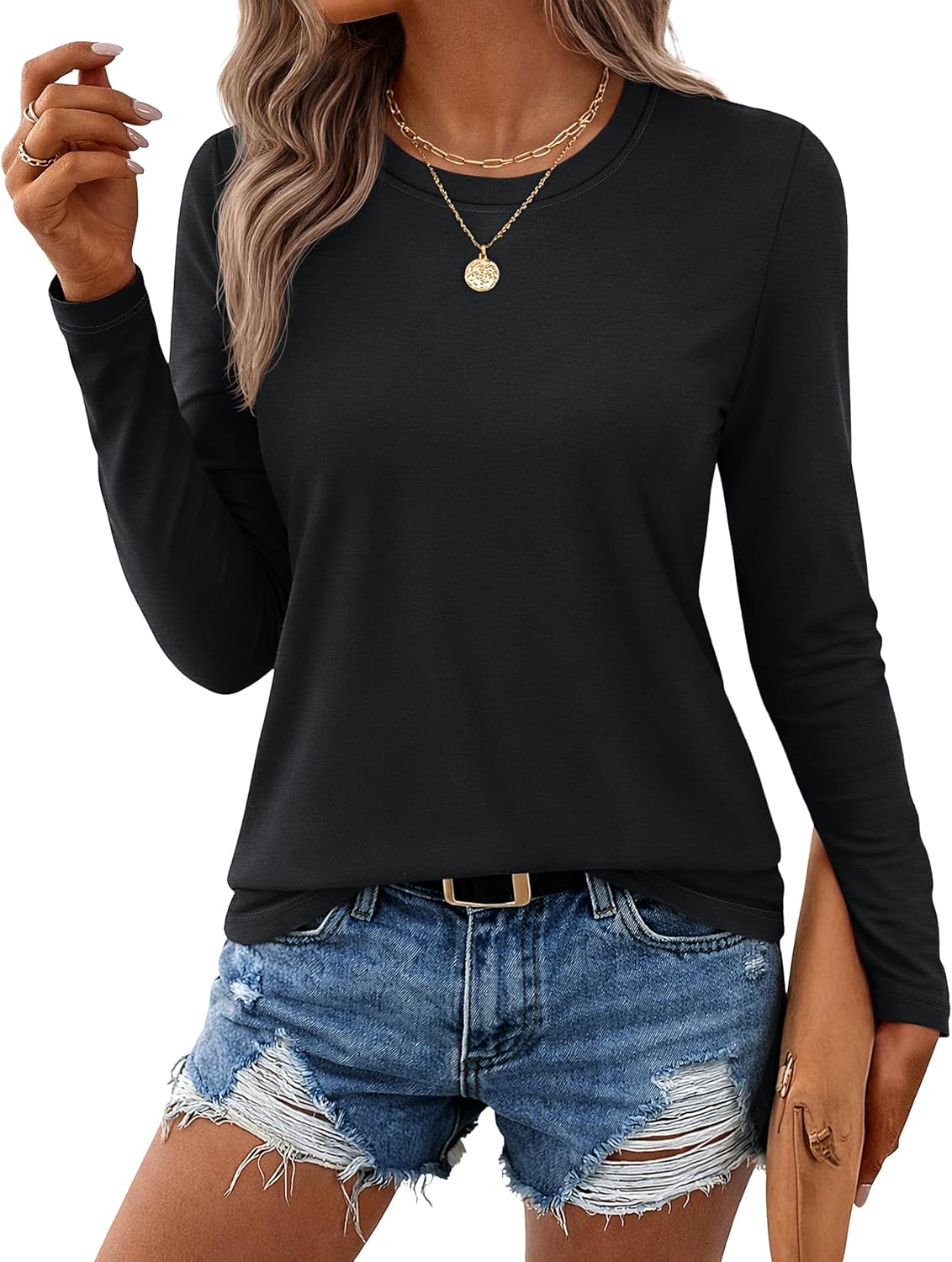 Pure Cotton Long-Sleeve T-Shirt