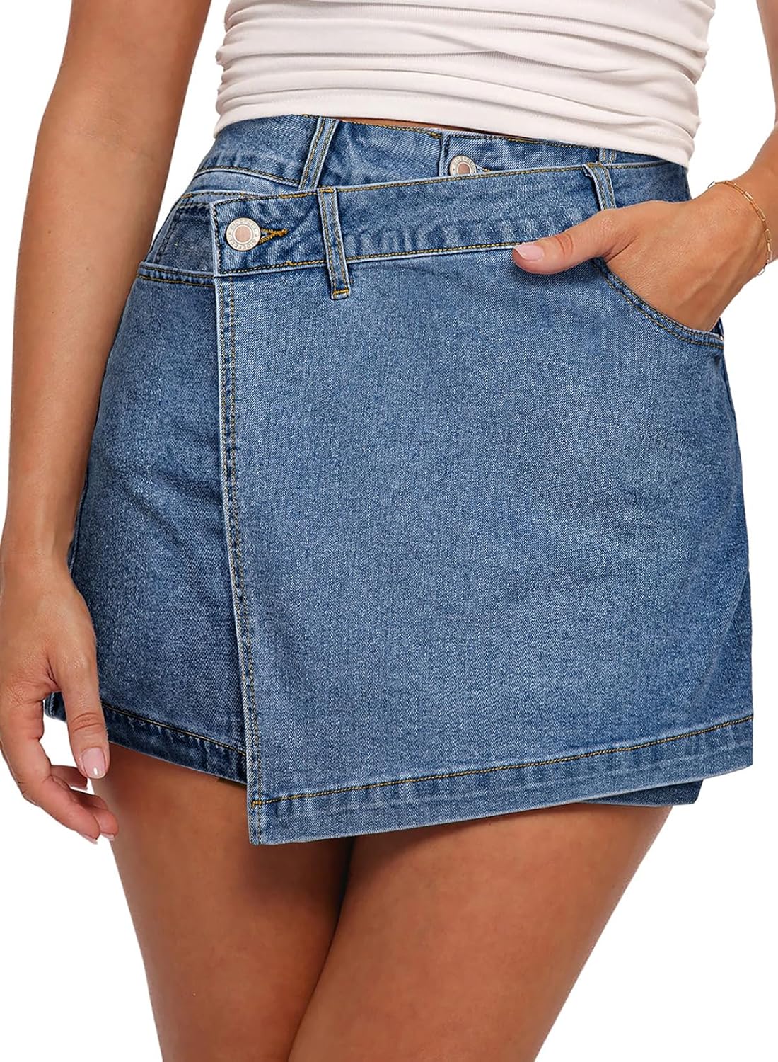 High-waisted Denim Skirt