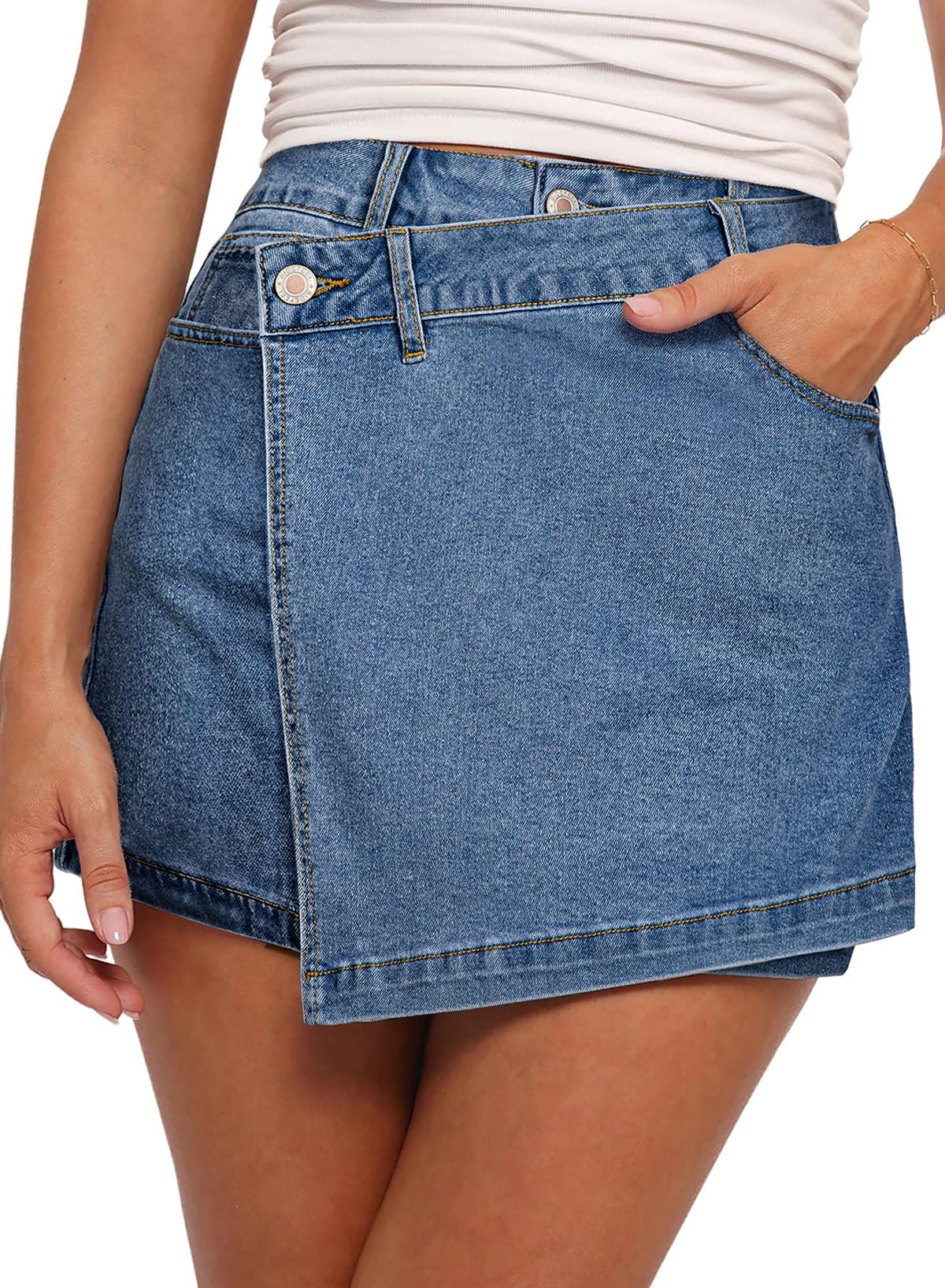 High-waisted Denim Skirt