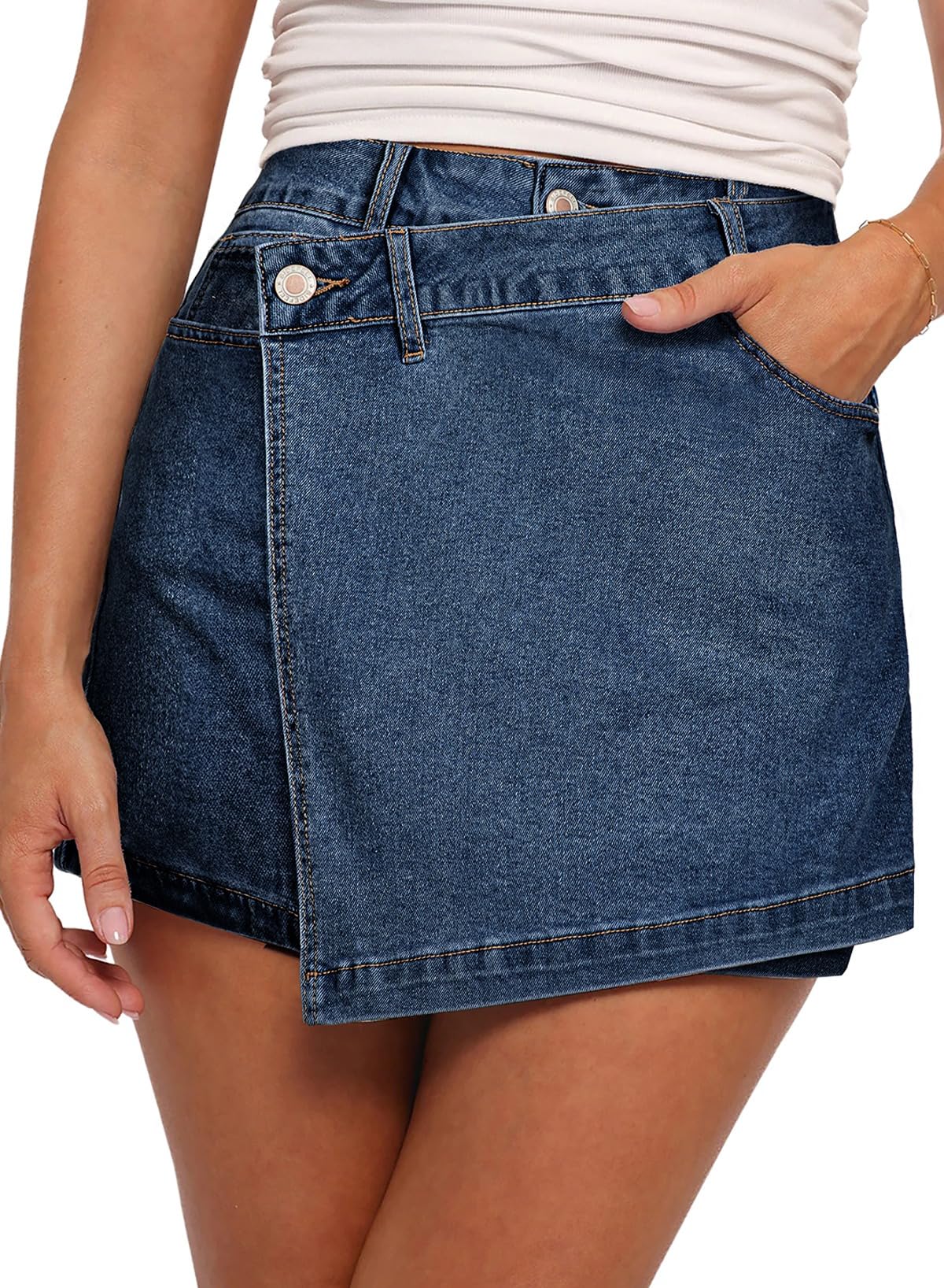 High-waisted Denim Skirt