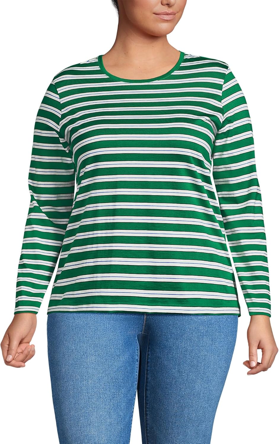 Loose-Fit Cotton Long-Sleeve Crewneck T-Shirt