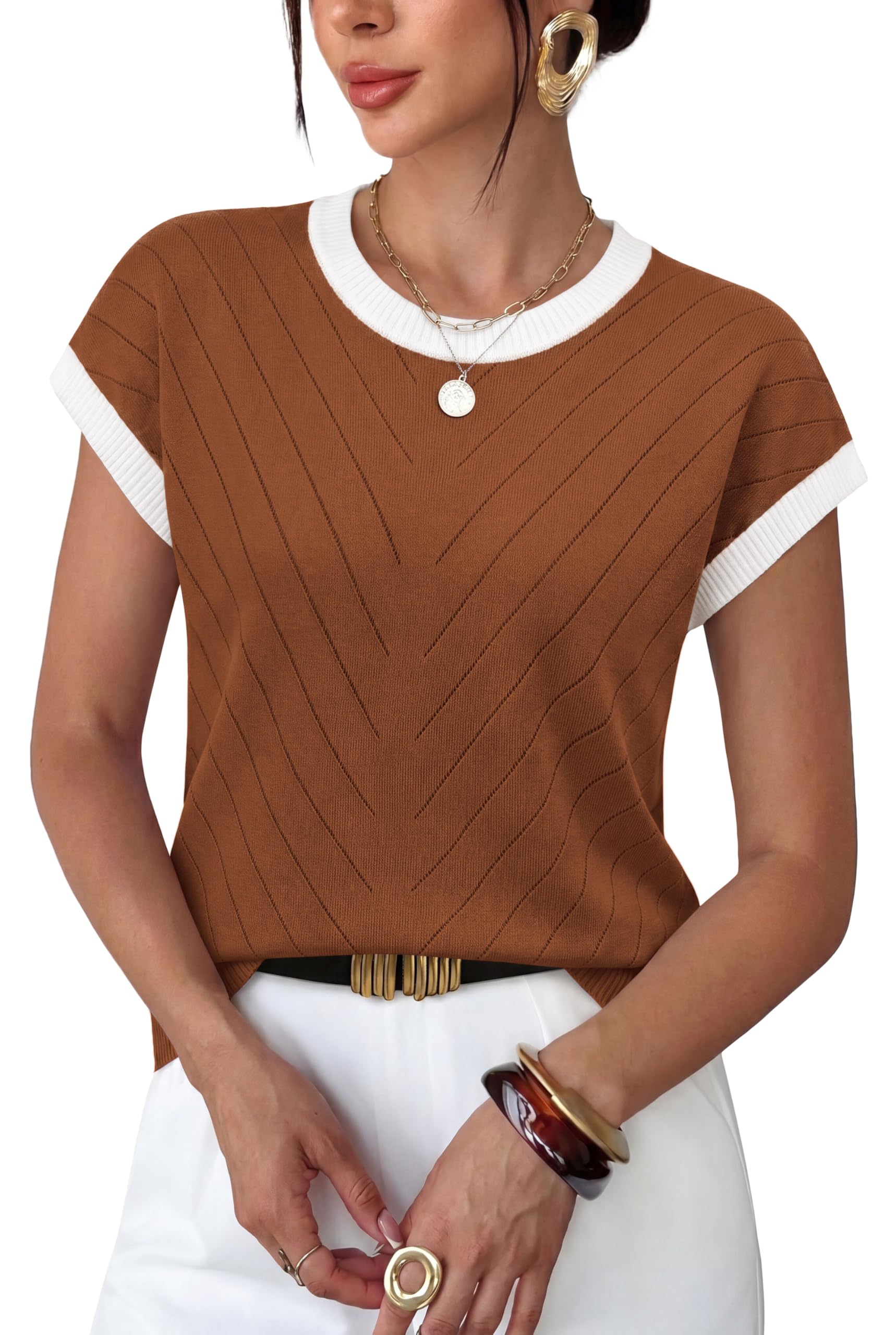 Short-sleeve Knit Top