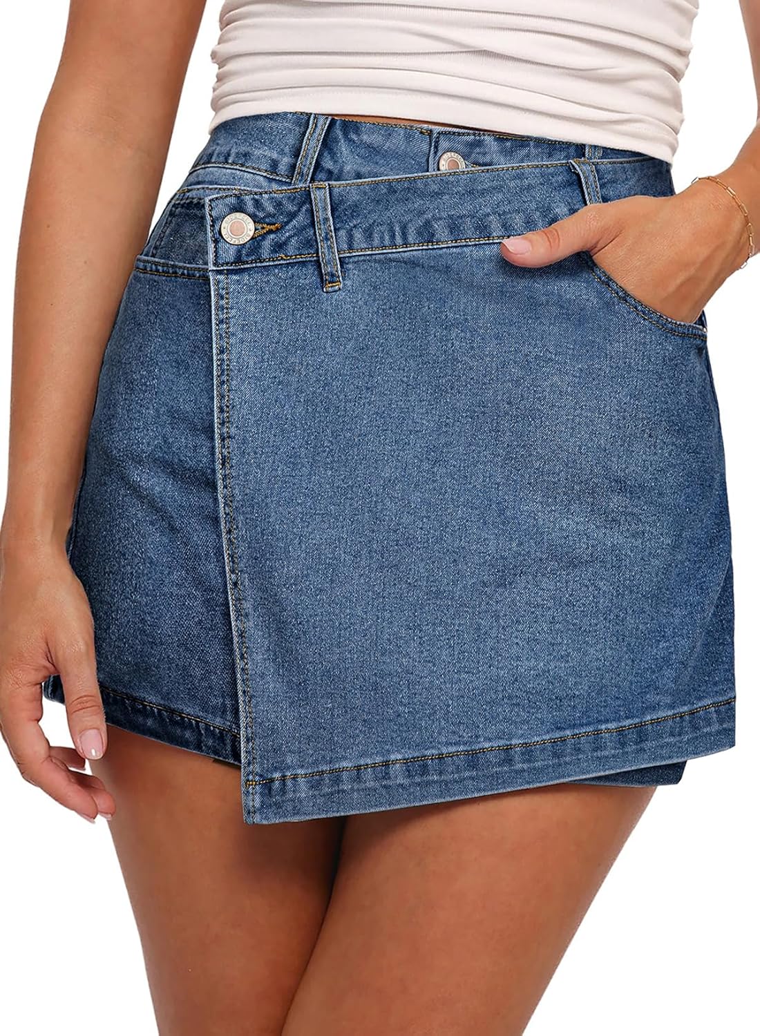 High-waisted Denim Skirt