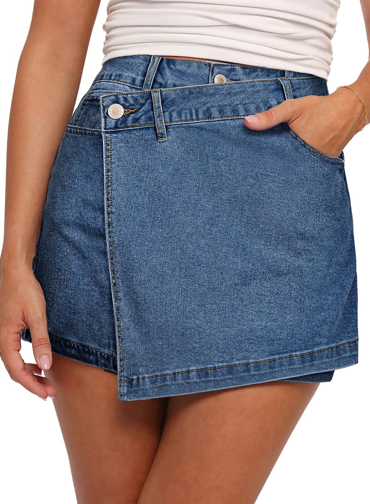 High-waisted Denim Skirt