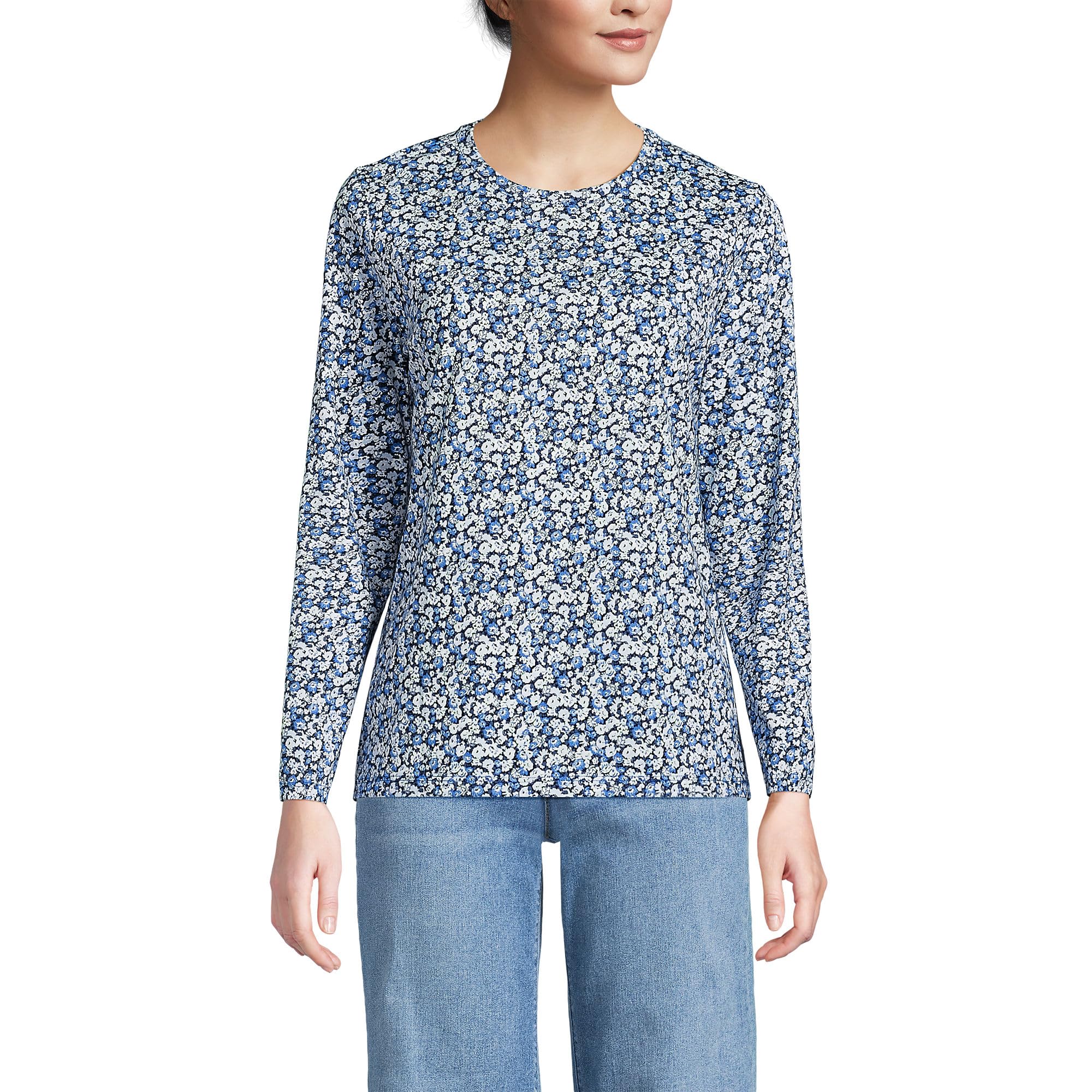 Loose-Fit Cotton Long-Sleeve Crewneck T-Shirt