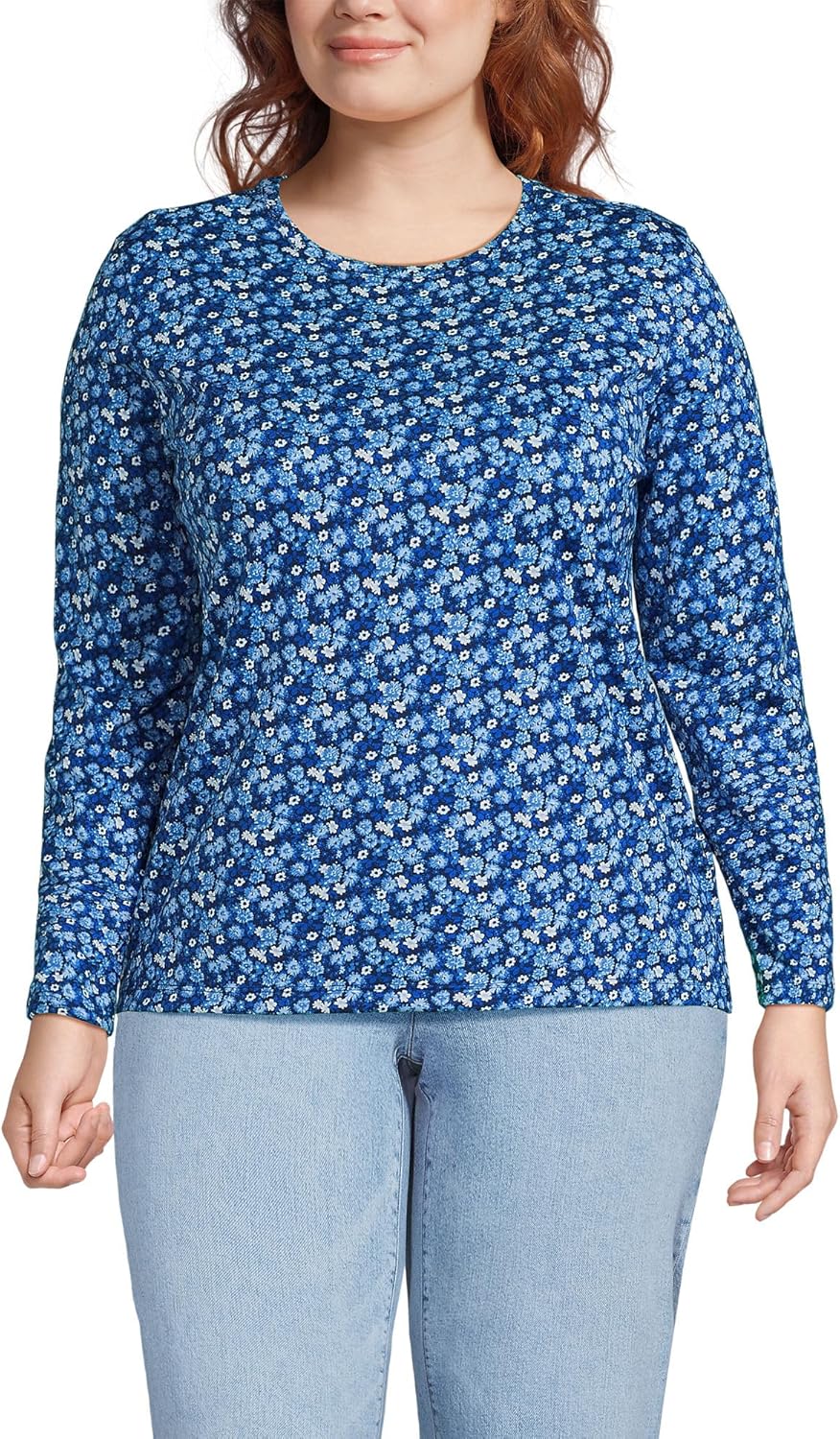 Loose-Fit Cotton Long-Sleeve Crewneck T-Shirt